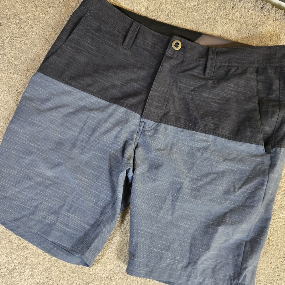 Volcom Surf & Turf Hybrid Shorts Slate Blue Navy Men's 33 Stretch Performance